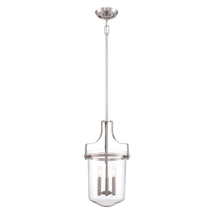 Penn Station 3 Light Pendant - Brushed Nickel