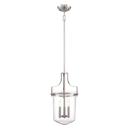 Penn Station 3 Light Pendant - Brushed Nickel