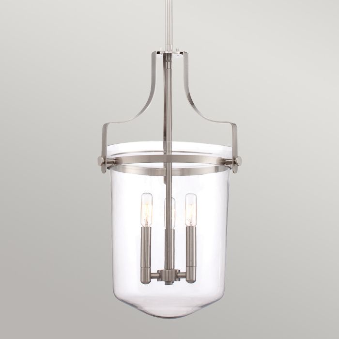 Penn Station 3 Light Pendant - Brushed Nickel