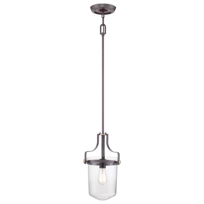 Penn Station 1 Light Mini Pendant - Western Bronze