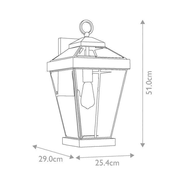 Ravine Large Wall Lantern - Western Bronze