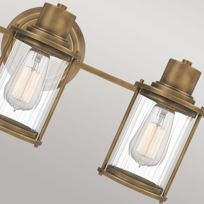 Riggs 3 Light Wall Light - Weathered Brass