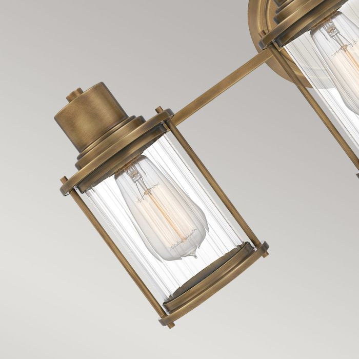 Riggs 3 Light Wall Light - Weathered Brass