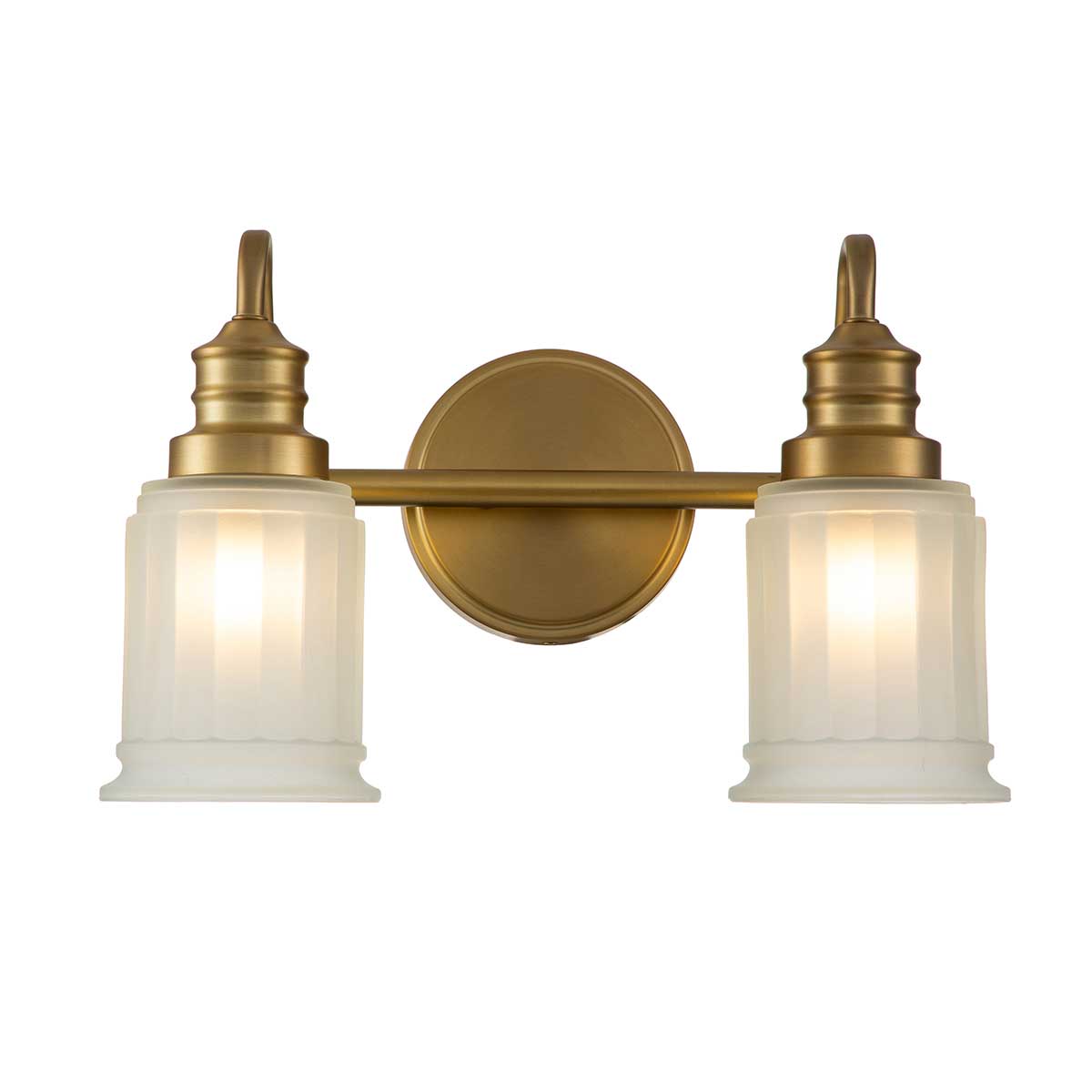 Swell 2 Light Wall Light – Brushed Brass