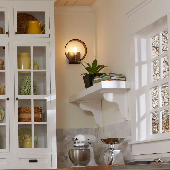 Theater Row 1 Light Wall Light - Western Bronze