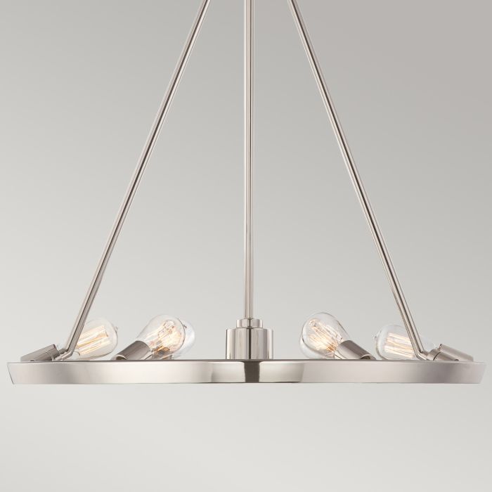 Theater Row 6 Light Chandelier - Imperial Silver