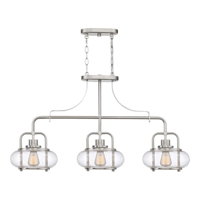 Trilogy 3 Light Island Light - Brushed Nickel