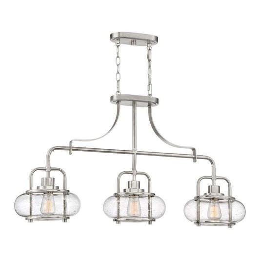 Trilogy 3 Light Island Light - Brushed Nickel