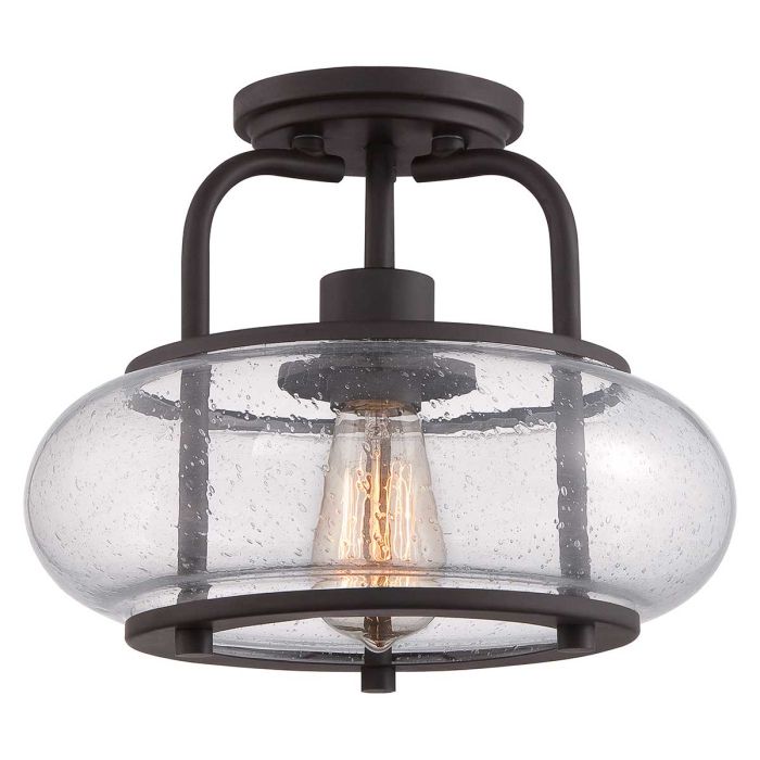 Trilogy 1 Light Small Semi-Flush - Old Bronze