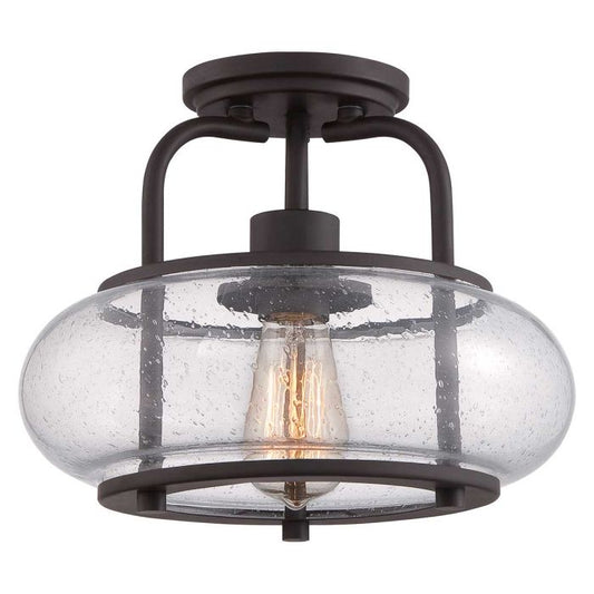 Trilogy 1 Light Small Semi-Flush - Old Bronze