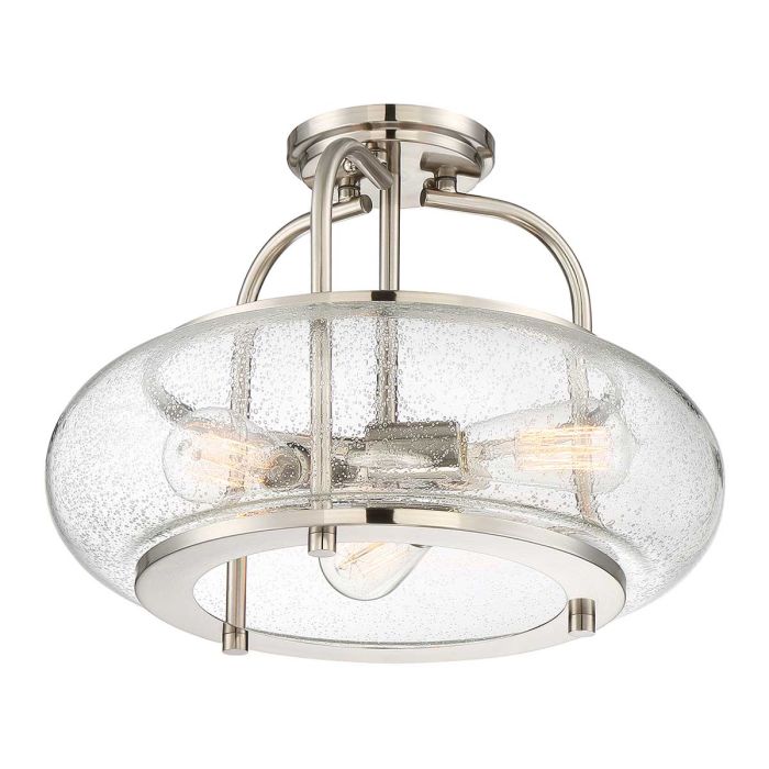 Trilogy 3 Light Semi-Flush - Brushed Nickel