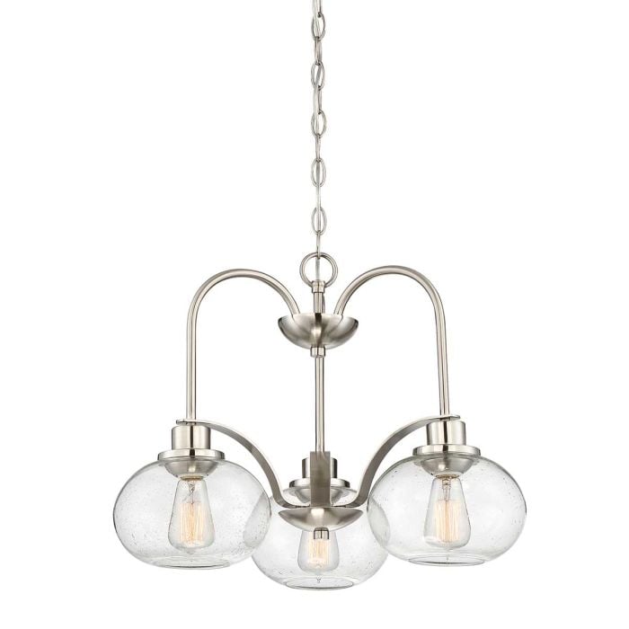 Trilogy 3 Light Chandelier - Brushed Nickel