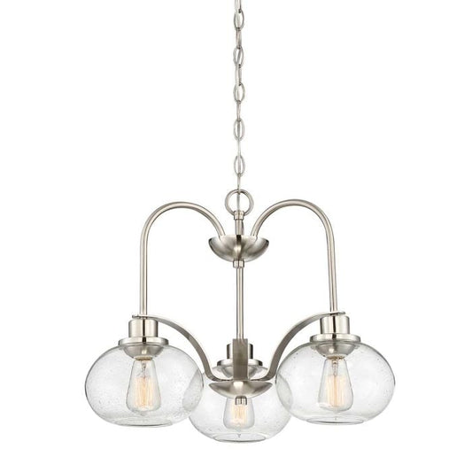 Trilogy 3 Light Chandelier - Brushed Nickel