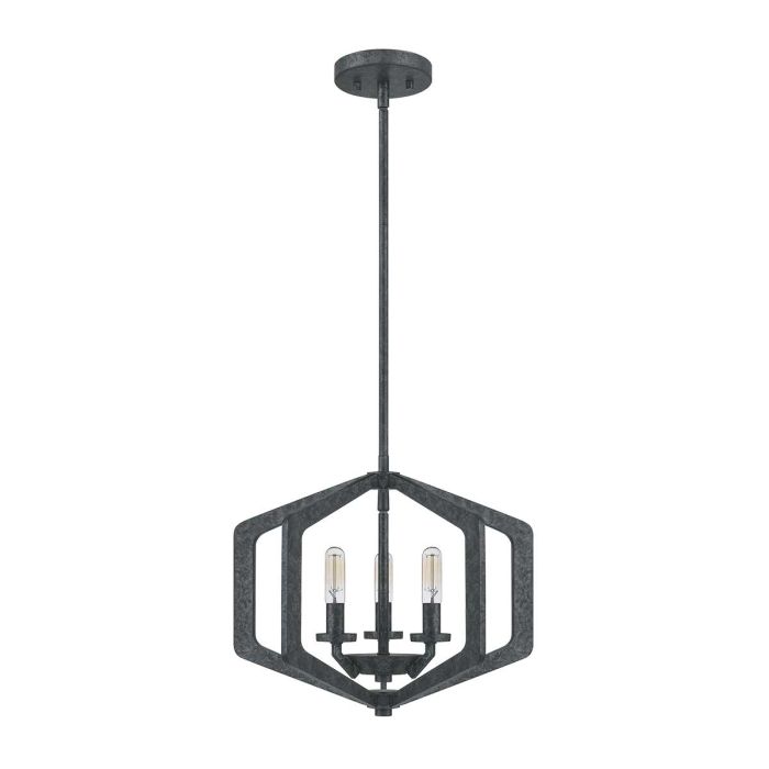 Vanguard 3 Light Pendant - Old Black