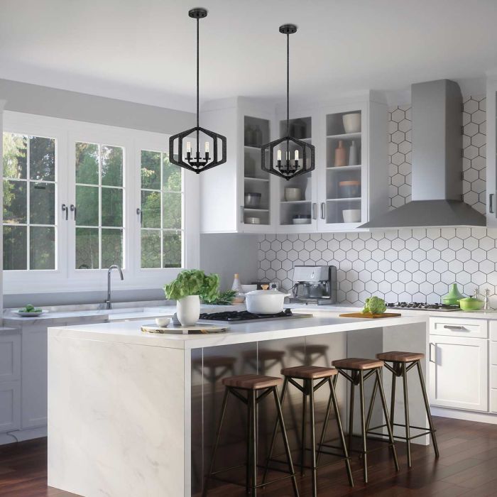 Vanguard 3 Light Pendant - Old Black