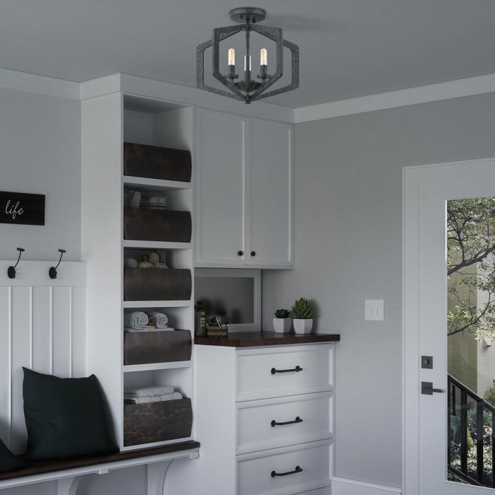 Vanguard 3 Light Pendant - Old Black