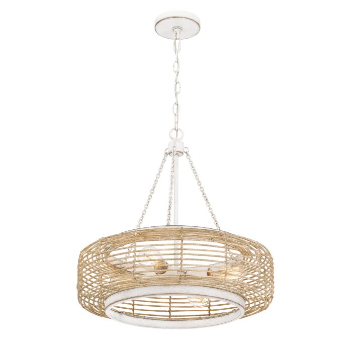 Waylon 4 lt Pendant - Antique White