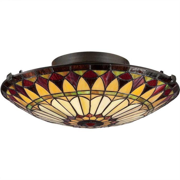 West End 2 Light Medium Floating Flush - Vintage Bronze