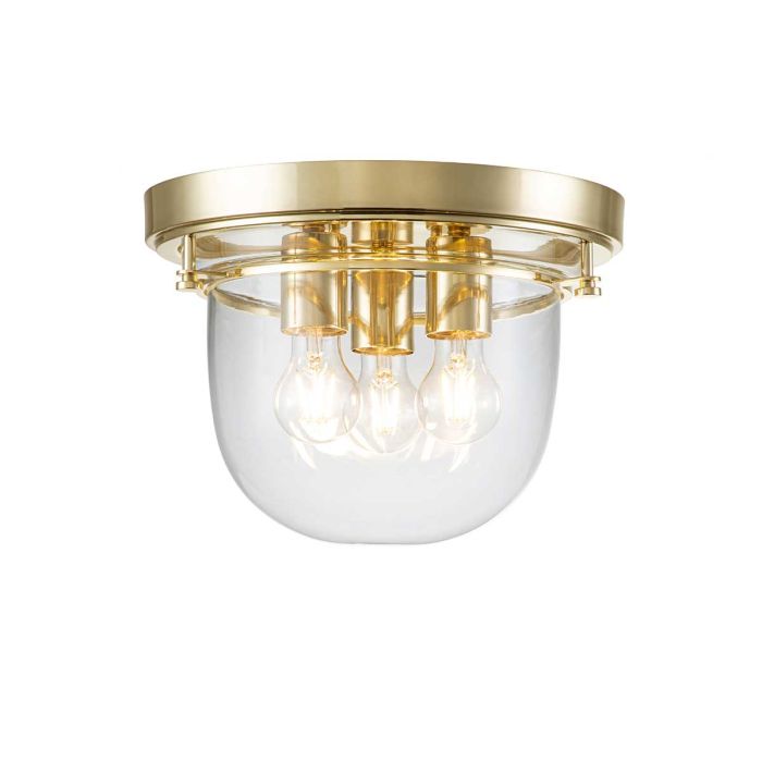 Whistling 3 Light Flush - Polished Brass