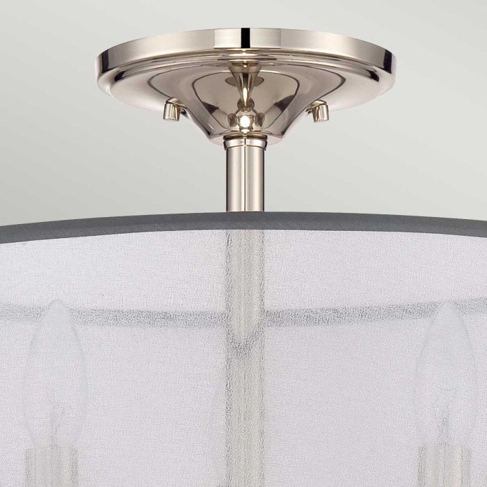 Whitney 3 Light Semi-Flush / Pendant - Imperial Silver