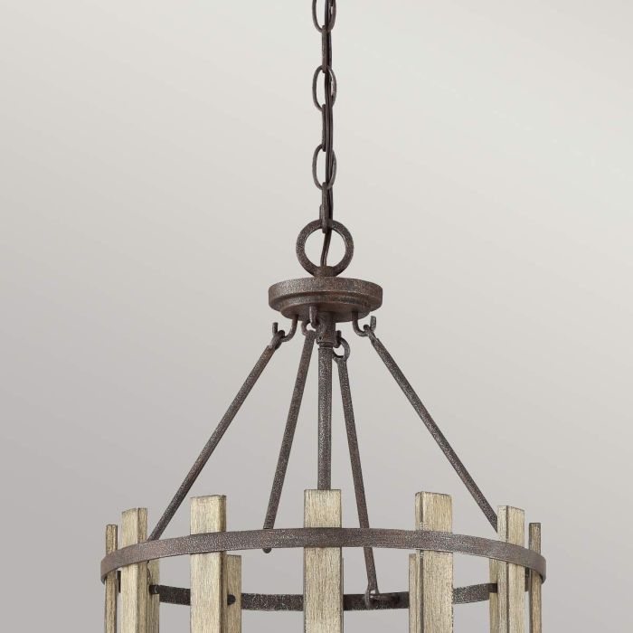 Wood Hollow 4 Light Chandelier - Rustic Black