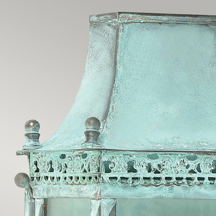 Regents Park 1 Light Wall Lantern - Verdigris - Verdigris