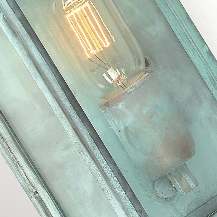 Regents Park 1 Light Wall Lantern - Verdigris - Verdigris