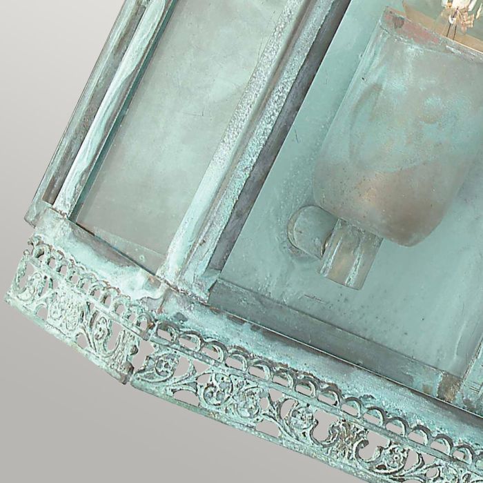 Regents Park 1 Light Wall Lantern - Verdigris - Verdigris