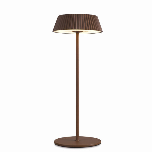 Relax Battery Operated Table Lamp , 2W LED, 3000K, 180lm, IP54, USB Charging Cable Included, Touch Dimmable, Rust Brown, 3yrs Warranty by Mantra