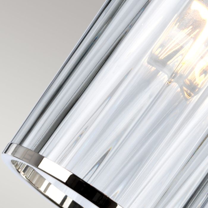 Reno 1 Light Pendant - Polished Nickel, Smoke Glass