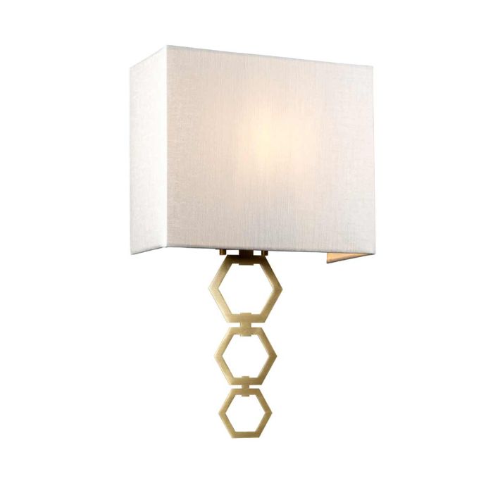 Ria Medium 1 Light Wall Light - Aged Brass