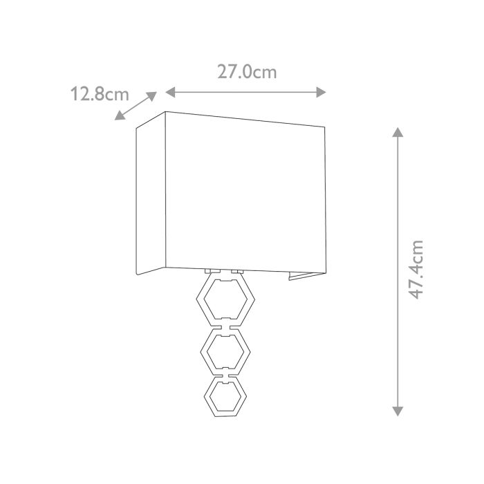Ria Medium 1 Light Wall Light - Polished Chrome