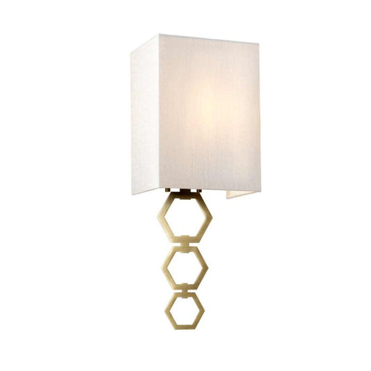 Ria Small 1 Light Wall Light - Aged Brass