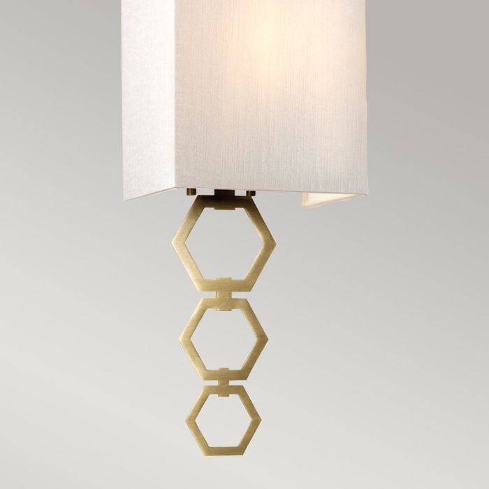 Ria Small 1 Light Wall Light - Aged Brass