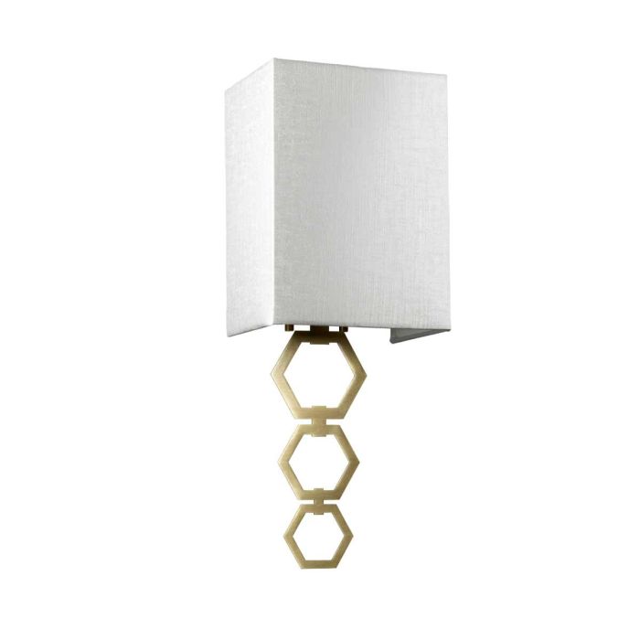 Ria Small 1 Light Wall Light - Aged Brass