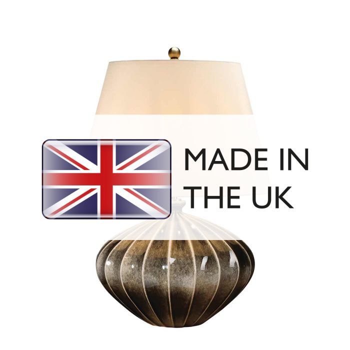 Rib Pumpkin 1 Light Table Lamp - Brown and Black