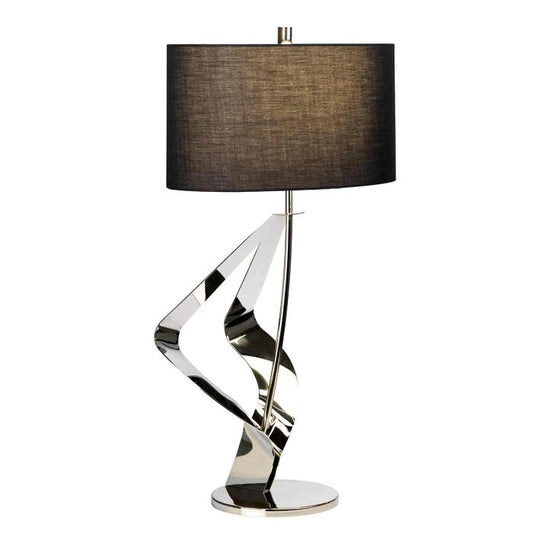 Ribbon 1 Light Table Lamp - Polished Nickel