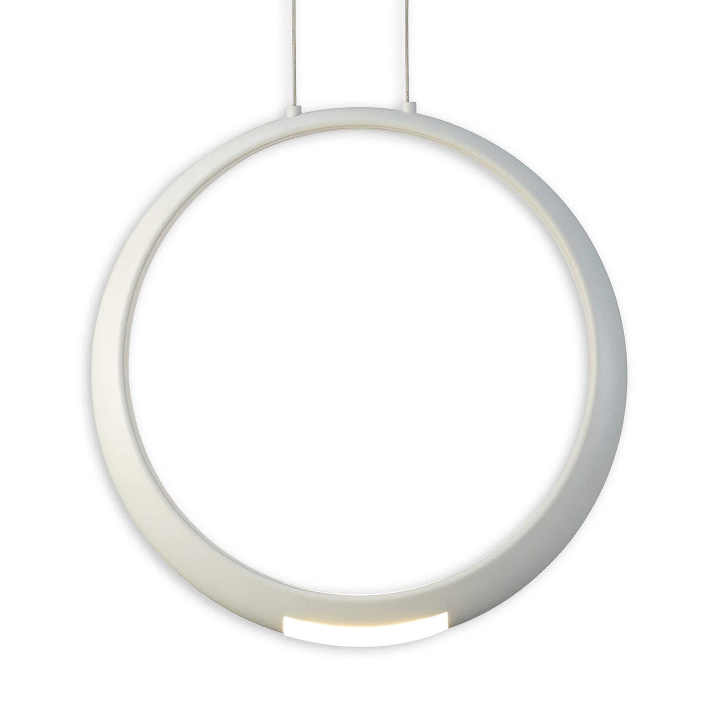 Ring Pendant 50cm Round, 23W LED, 3000K, 1600lm, White, 5yrs Warranty by Mantra