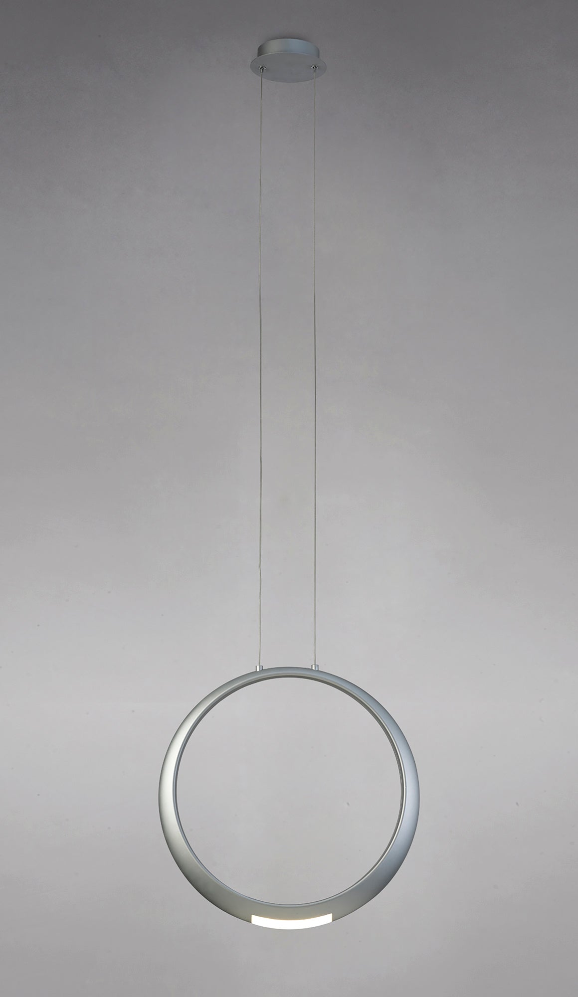 Ring Pendant 50cm Round, 23W LED, 3000K, 1600lm, Silver, 5yrs Warranty by Mantra