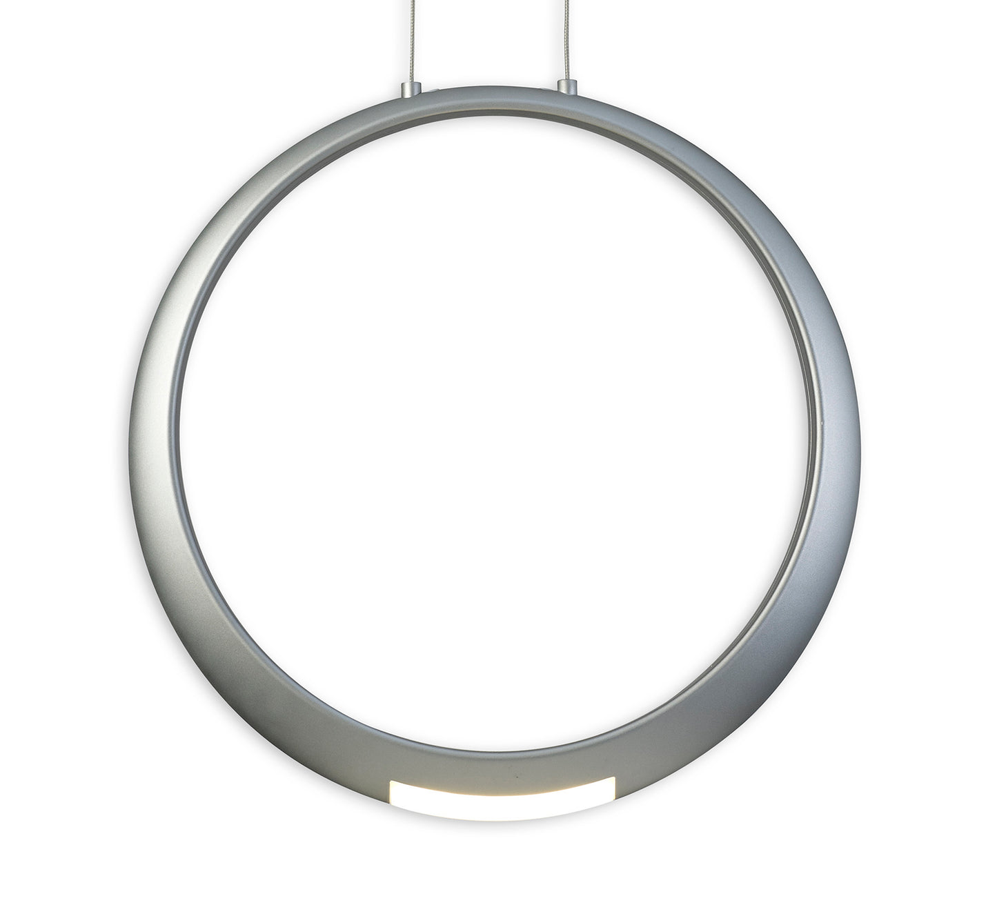 Ring Pendant 50cm Round, 23W LED, 3000K, 1600lm, Silver, 5yrs Warranty by Mantra