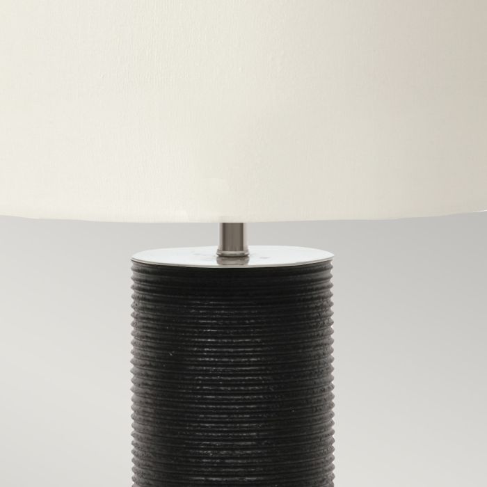 Ripple 1 Light Table Lamp - Black with White Shade