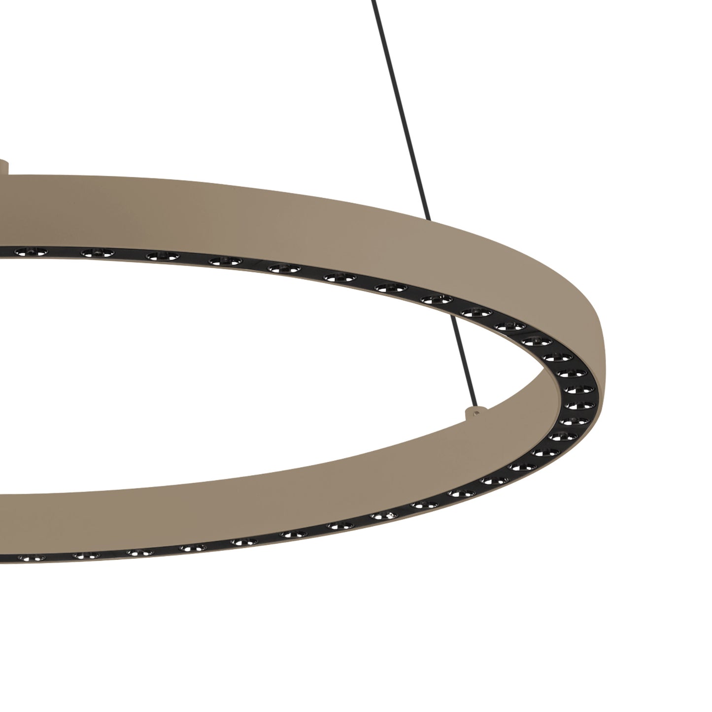 Riumar Ring Pendant 62cm 40W+15W LED, 3 Way Relay, 3000K, 3800lm, Sand Brown, 3yrs Warranty by Mantra