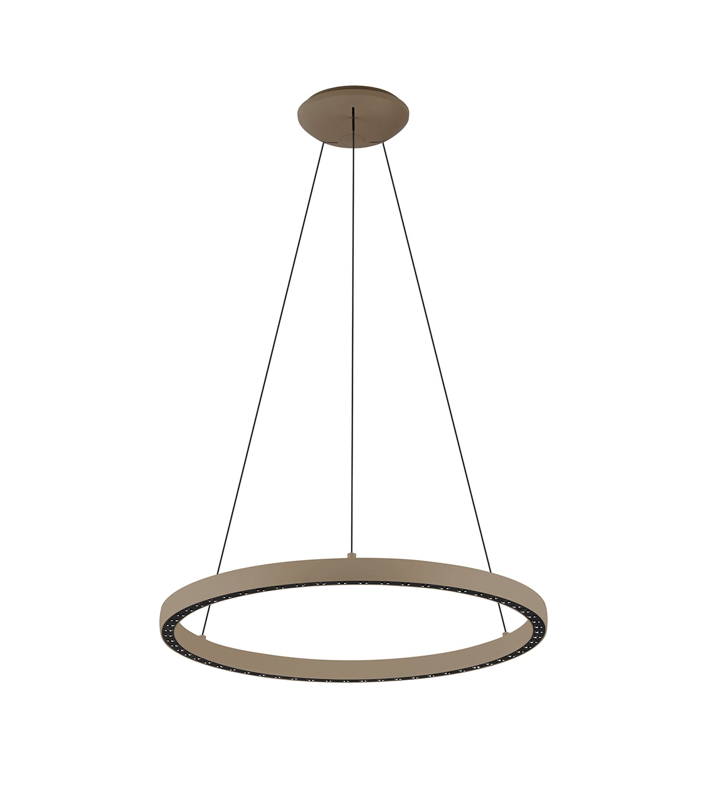 Riumar Ring Pendant 62cm 40W+15W LED, 3 Way Relay, 3000K, 3800lm, Sand Brown, 3yrs Warranty by Mantra