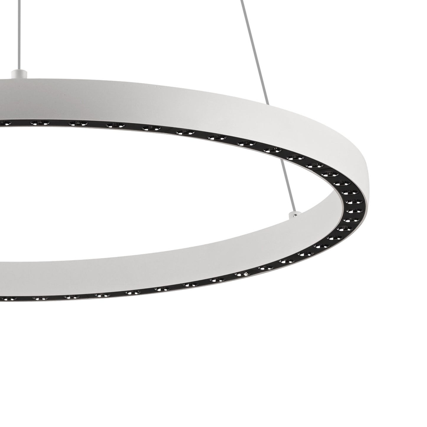 Riumar Ring Pendant 92cm 60W+20W LED, 3 Way Relay, 3000K, 5800lm, White, 3yrs Warranty by Mantra