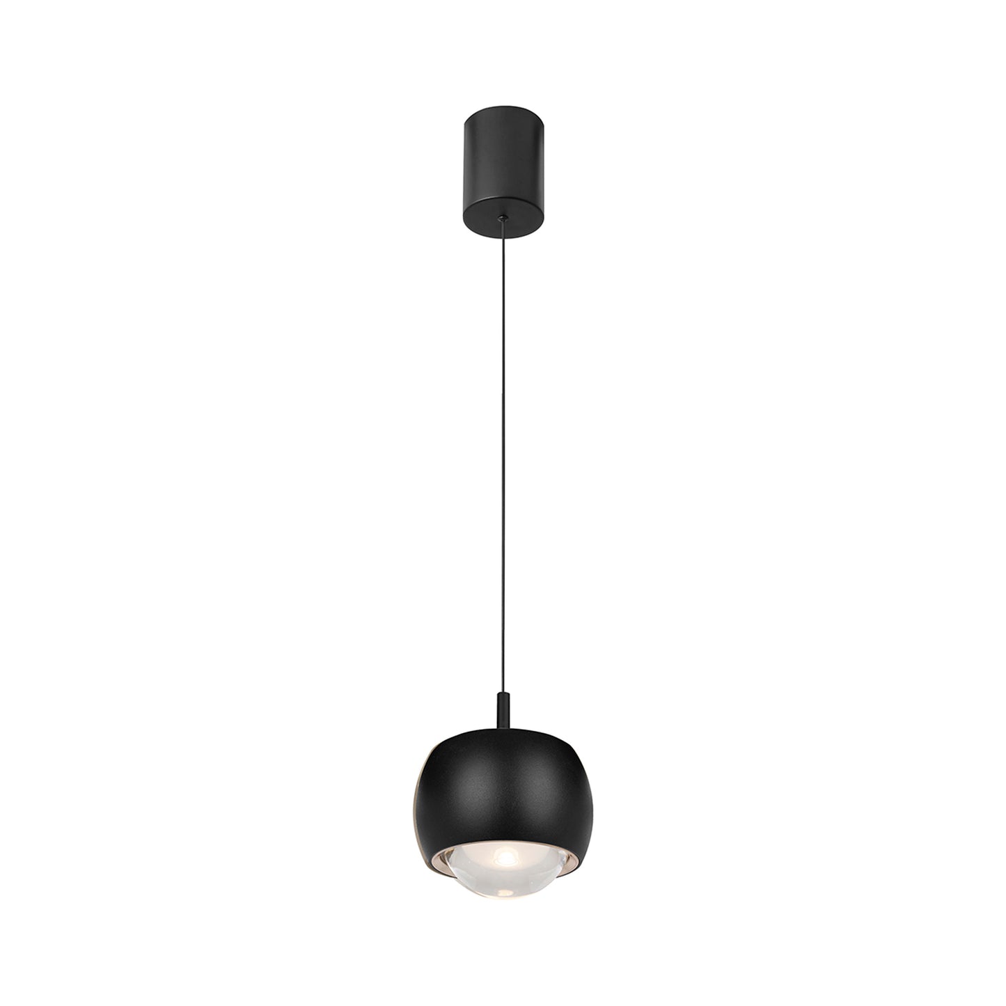 Roller Rise And Fall Pendant, 12W LED, 3000K, 1000lm, Black, 3yrs Warranty by Mantra