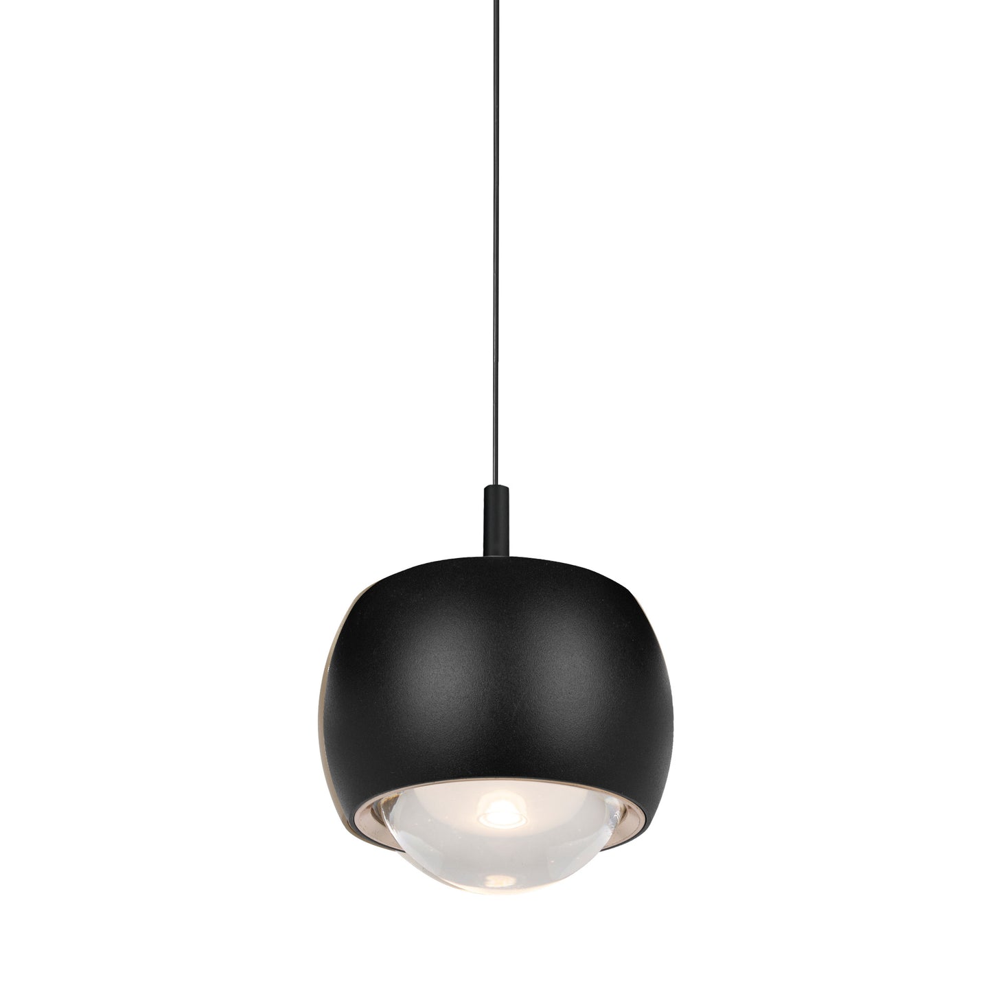 Roller Rise And Fall Pendant, 12W LED, 3000K, 1000lm, Black, 3yrs Warranty by Mantra