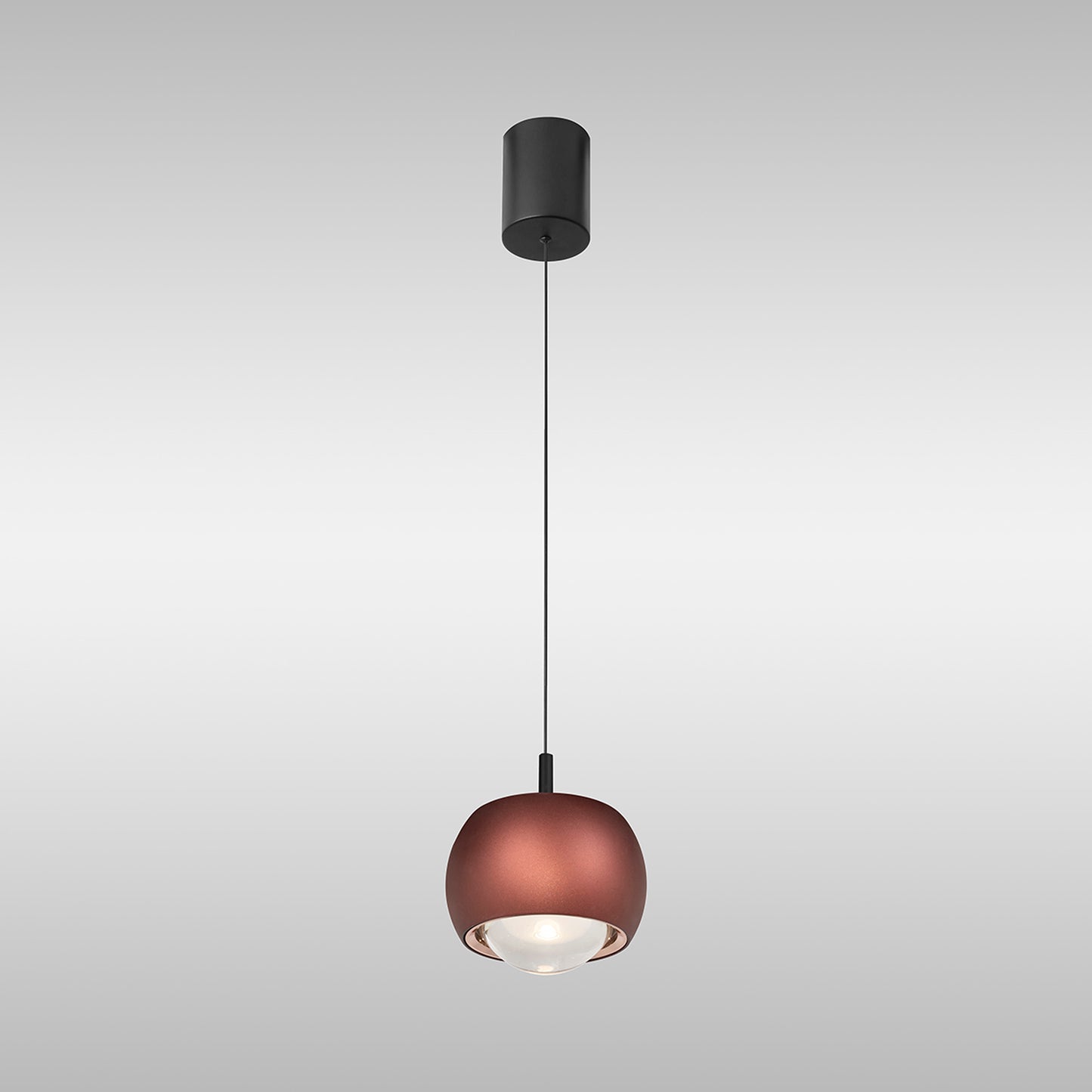 Roller Rise And Fall Pendant, 12W LED, 3000K, 1000lm, Coffee/Black, 3yrs Warranty by Mantra