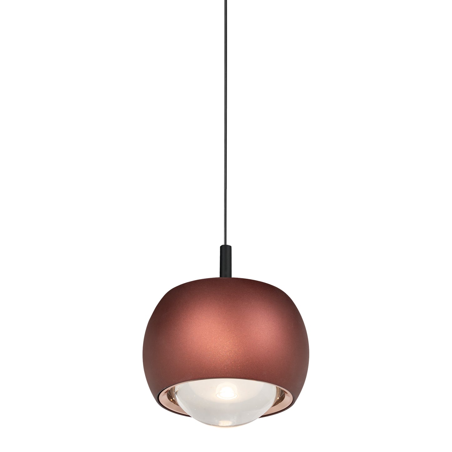 Roller Rise And Fall Pendant, 12W LED, 3000K, 1000lm, Coffee/Black, 3yrs Warranty by Mantra