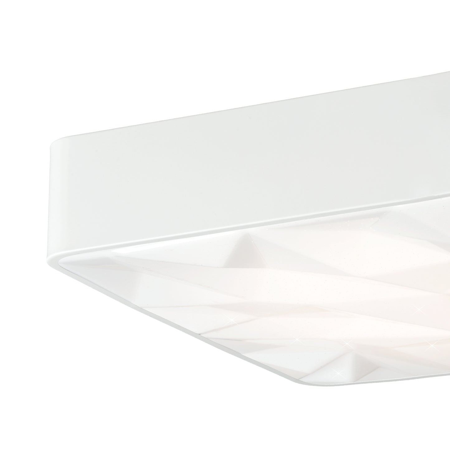 Rombos Flush 50cm Square 40W LED 3000K-6500K Tuneable, 3100lm, Remote Control White, 3yrs Warranty by Mantra