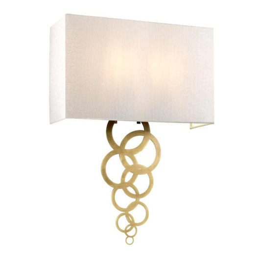 Rosa Large 2 Light Wall Light - Aged Brass